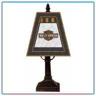 Harley Davidson Trademark - Art Glass Table Lamp