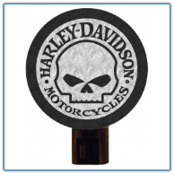 Harley Davdson Skull- Art Glass Night Light