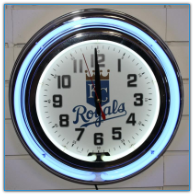Kansan City Royals Double Neon Clock