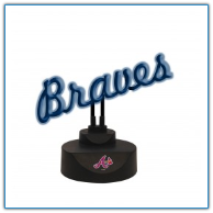 Atlanta Braves - Neon Script Desk Lamp