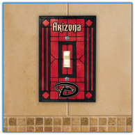 Arizona Diamondbacks - Single Art Glass Light Switch Cover