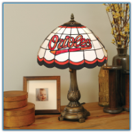 Baltimore Orioles - Stained-Glass Tiffany-Style Table Lamp