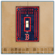 Boston Red Sox - Single Art Glass Light Switch Cover