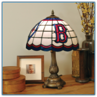 Boston Red Sox - Stained-Glass Tiffany-Style Table Lamp