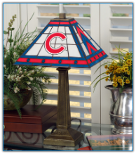 Chicago Cubs - Stained-Glass Mission-Style Table Lamp