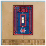 Chicago Cubs - Single Art Glass Light Switch Cover