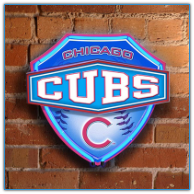Chicago Cubs - Neon Shield Wall / Window Lamp