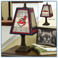 Cleveland Indians - Art Glass Table Lamp