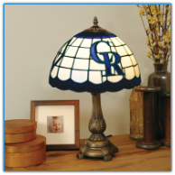 Colorado Rockies - Stained-Glass Tiffany-Style Table Lamp