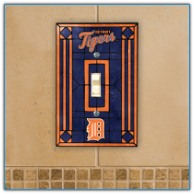 Detroit Tigers - Single Art Glass Light Switch Cover