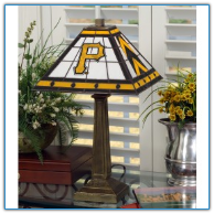 Pittsburgh Pirates - Stained-Glass Mission-Style Table Lamp