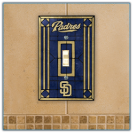 San Diego Padres - Single Art Glass Light Switch Cover