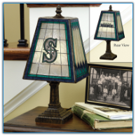 Seattle Mariners - Art Glass Table Lamp