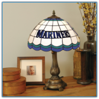 Seattle Mariners - Stained-Glass Tiffany-Style Table Lamp