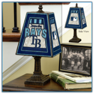 Tampa Bay Devil Rays - Art Glass Table Lamp