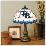 Tampa Bay Devil Rays - Stained-Glass Tiffany-Style Table Lamp