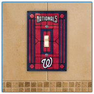 Washington Nationals - Single Art Glass Light Switch Cover