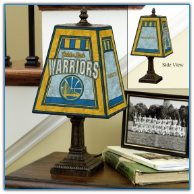 Golden State Warriors - Art Glass Table Lamp