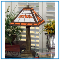Cleveland Browns - Stained-Glass Mission-Style Table Lamp
