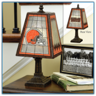 Cleveland Browns - Art Glass Table Lamp