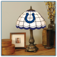 Indianapolis Colts - Stained-Glass Tiffany-Style Table Lamp