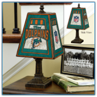 Miami Dolphins - Art Glass Table Lamp