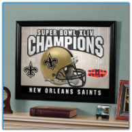 New Orleans Saints Super Bowls - Framed Mirror