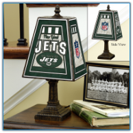 New York Jets - Art Glass Table Lamp