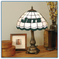 New York Jets - Stained-Glass Tiffany-Style Table Lamp