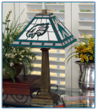 Philadelphia Eagles - Stained-Glass Mission-Style Table Lamp