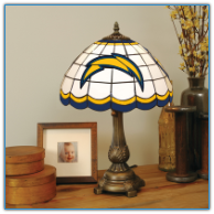 San Diego Chargers - Stained-Glass Tiffany-Style Table Lamp