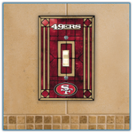 San Francisco 49ers - Single Art Glass Light Switch Cover