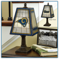 St. Louis Rams - Art Glass Table Lamp