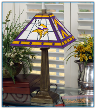 Minnesota Vikings - Stained-Glass Mission-Style Table Lamp