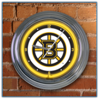 Boston Bruins - Neon Light Wall Clock