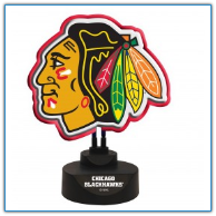 Chicago Blackhawks -Team Logo Neon Desk Lamp