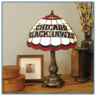 Chicago Blackhawks - Stained-Glass Tiffany-Style Table Lamp