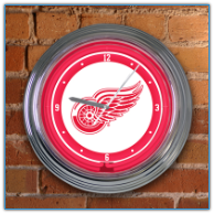 Detroit Red Wings - Neon Light Wall Clock