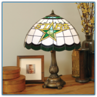 Dallas Stars - Stained-Glass Tiffany-Style Table Lamp