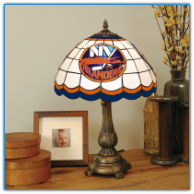 New York Islanders - Stained-Glass Tiffany-Style Table Lamp