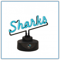 San Jose Sharks - Neon Script Desk Lamp