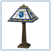 Kansas City Royals - Stained-Glass Mission-Style Table Lamp