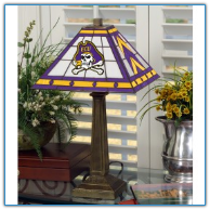 East Carolina Pirates - Stained-Glass Mission-Style Table Lamp