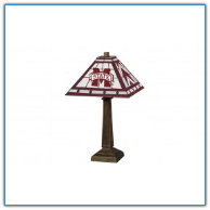 Mississippi State Bulldogs - Stained-Glass Mission-Style Table Lamp
