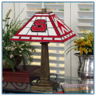 North Carolina State Wolfpack - Stained-Glass Mission-Style Table Lamp