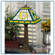 Oregon Ducks - Stained-Glass Mission-Style Table Lamp