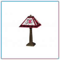Utah Utes - Stained-Glass Mission-Style Table Lamp