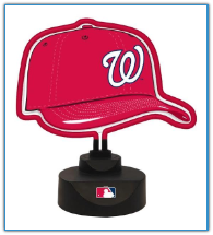 Washington Nationals - Neon Helmet & Cap Desk Lamp