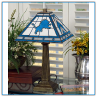 Detroit Lions - Stained-Glass Mission-Style Table Lamp