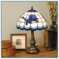 Detroit Lions - Stained-Glass Tiffany-Style Table Lamp